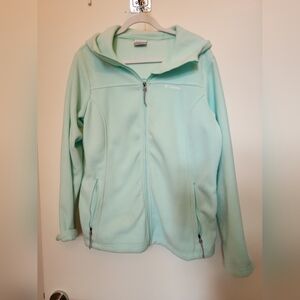 Columbia Mint Green Fleece Jacket with Hood